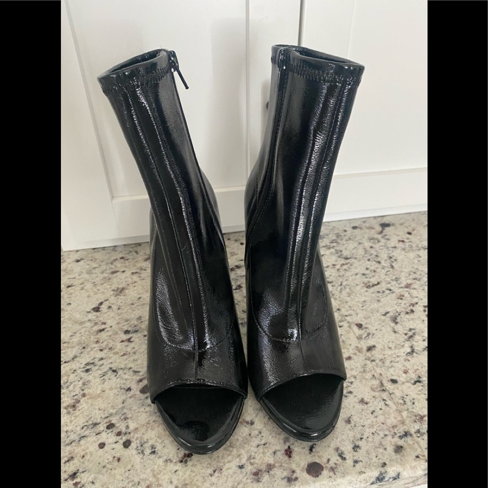 Steve Madden Peep Toe High Heel Boots Size 8